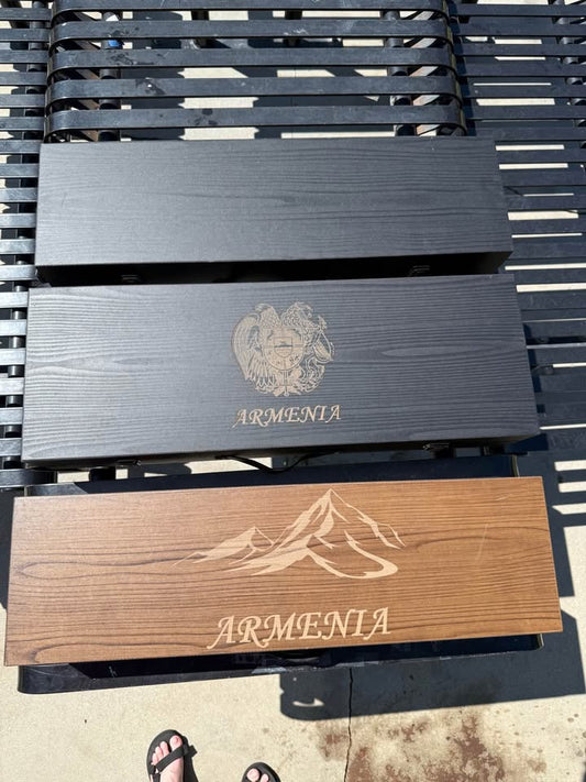 BBQ Skewers Set Best Gift for men in Black Wooden Case