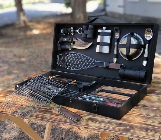 Set of Skewers in a Wooden Wooden Case “Grizzly-2”