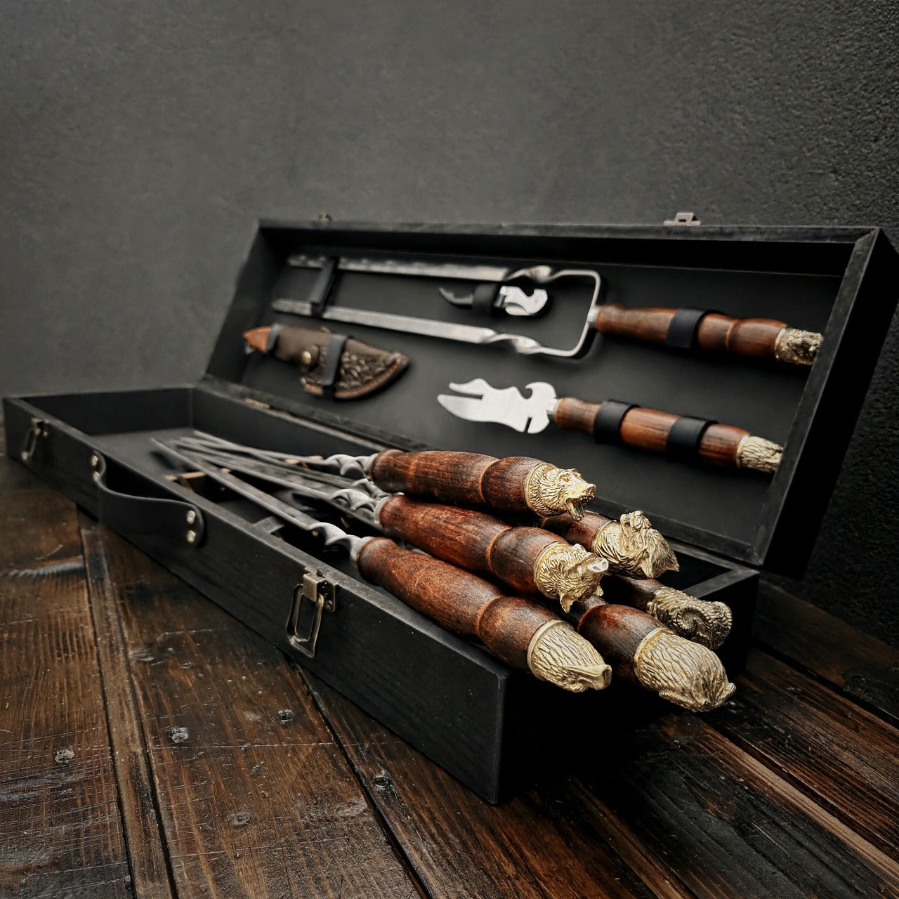 Set of Skewers in a Wooden Case “Safari”