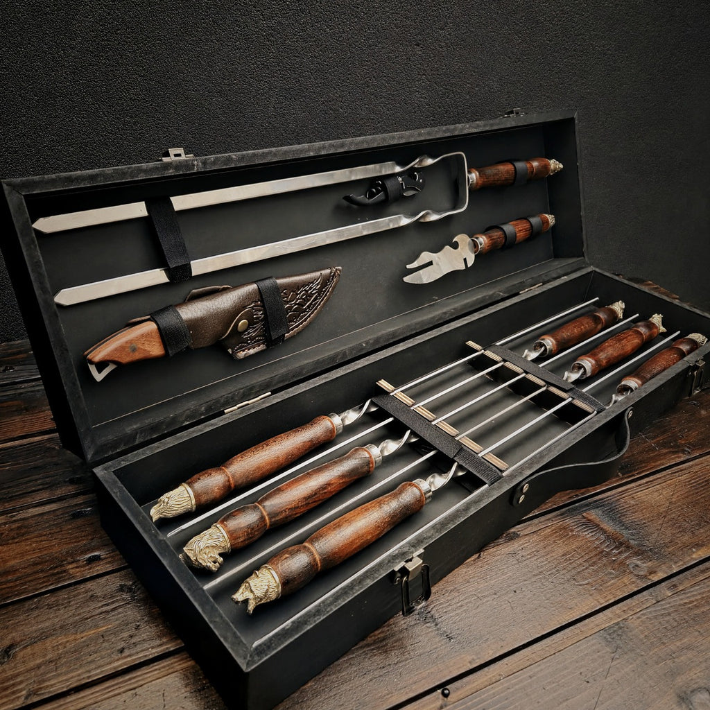 Set of Skewers in a Wooden Case “Safari”