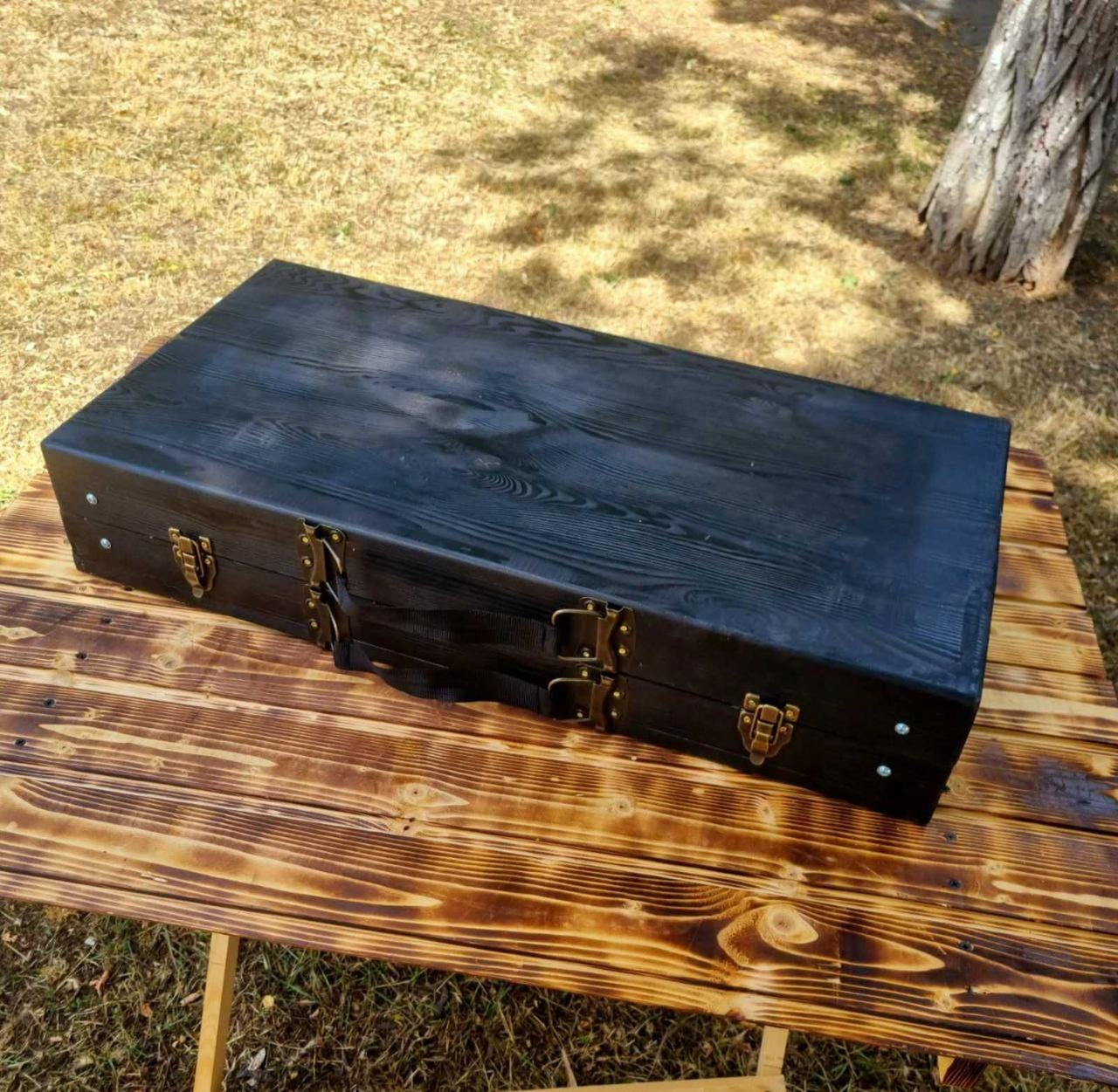 Set of Skewers in a Wooden Case-Table “Boar”